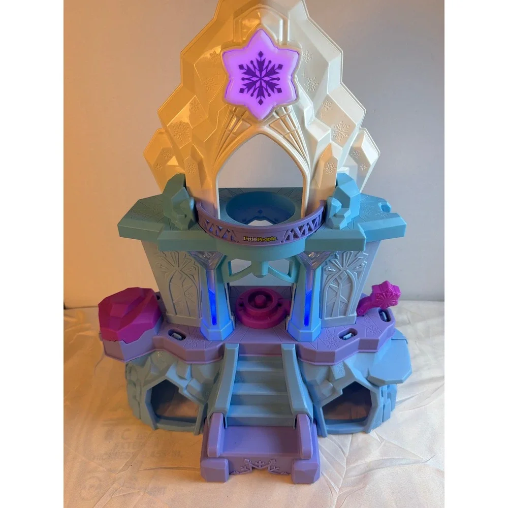 Fisher Price Little People Disney Frozen Elsa Ice Palace Playset Lights Sounds